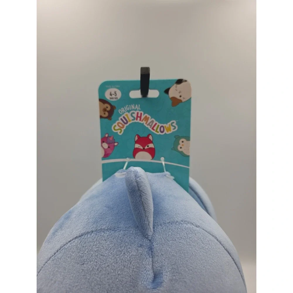 Squishmallow Samir The Whale Plush Slippers Youth Size 4/5 Blue Jazwares NEW